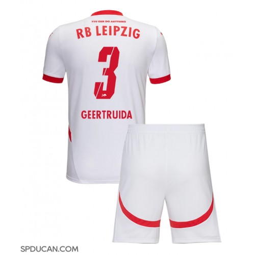 Dječji Nogometni Dres RB Leipzig Lutsharel Geertruida #3 Domaci 2024-25 Kratak Rukav (+ Kratke hlače)